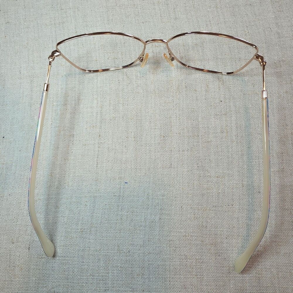 Lilly Pulitzer Catalina Eyeglass Frames Gold Metal Floral Temple Arms Women's - Picture 7 of 10